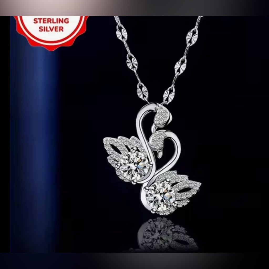 Elegant Silver Swan Necklace